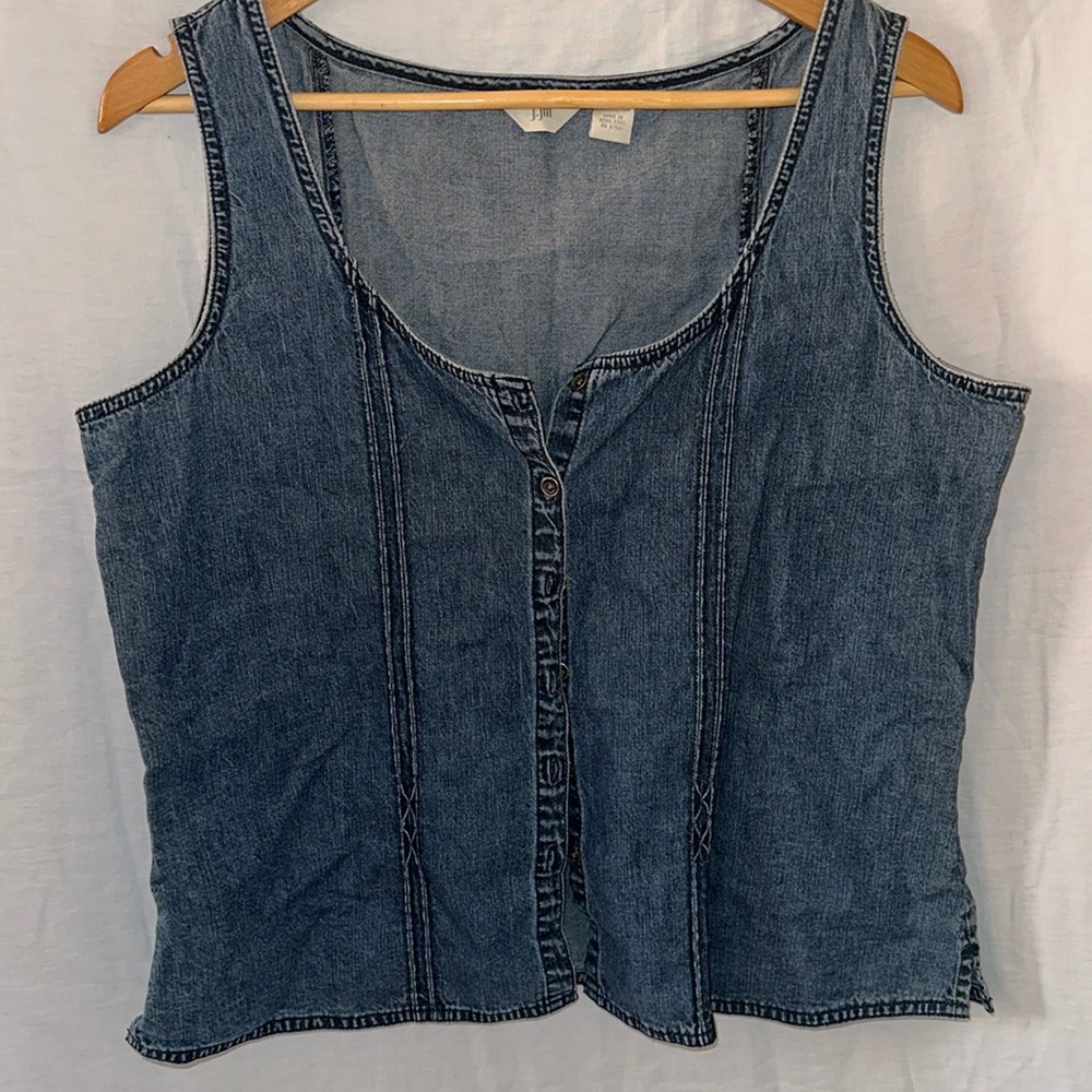 Denim vest tank top